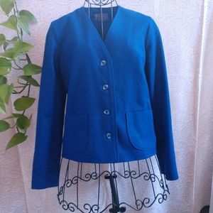 Pendleton Vintage Virgin Wool Blue Suit Blazer Jacket